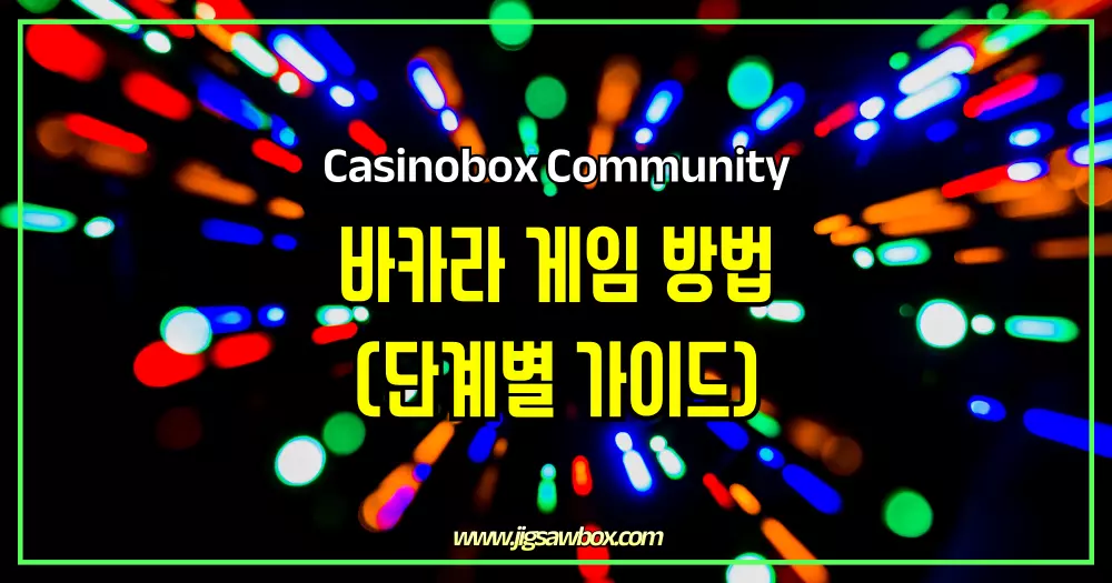바카라 게임 방법